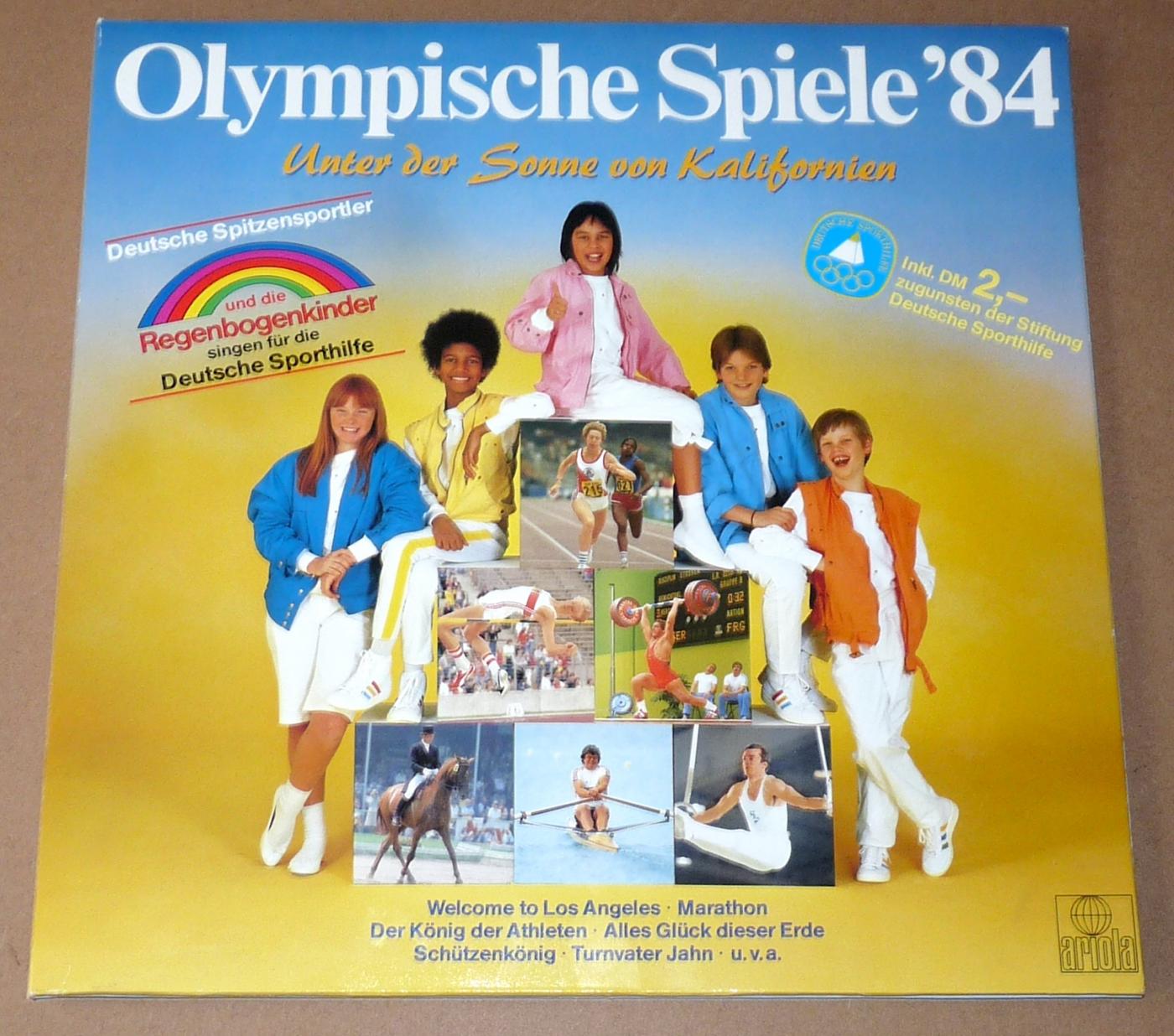 Olympische Spiele, Regenbogenkinder und Sportler, Kalifornien, Ariola, 1984
